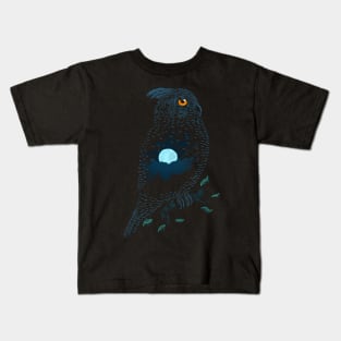 The owl and the forest Kids T-Shirt